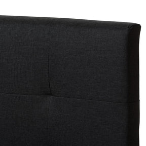 Baxton Studio Brookfield Modern and Contemporary Charcoal Grey Fabric Full Size Bed Baxton Studio-Full Bed-Minimal And Modern - 5
