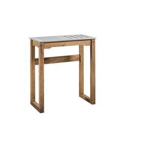 Manhattan Comfort Mid- Century Modern Stillwell 31.5" Bar Table  in Gray and Natural WoodManhattan Comfort-Bar Table- - 1