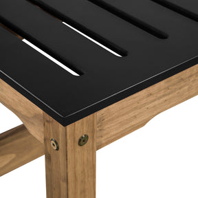 Manhattan Comfort Mid- Century Modern Stillwell 31.5" Bar Table  in Black and Natural Wood