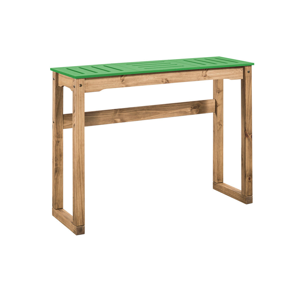 Manhattan Comfort Mid- Century Modern Stillwell 47.3" Bar Table  in Green and Natural WoodManhattan Comfort-Bar Table- - 1