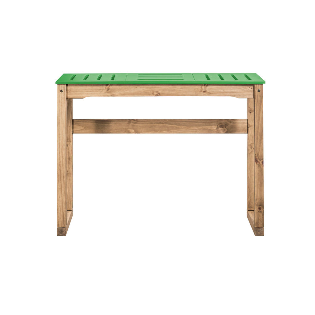 Manhattan Comfort Mid- Century Modern Stillwell 47.3" Bar Table  in Green and Natural Wood
