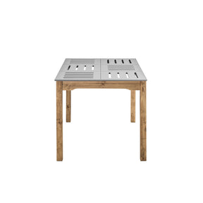Manhattan Comfort Mid- Century Modern Stillwell 47.25" Rectangular Table  in Gray and Natural Wood