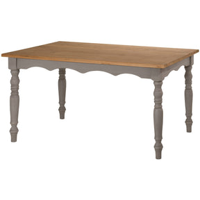 Manhattan Comfort Jay 59.84" Solid Wood Dining Table in Gray Wash-Minimal & Modern