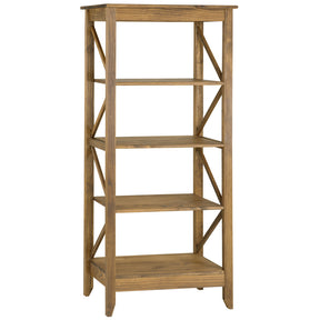 Manhattan Comfort Jay 31.5" Solid Wood Bookcase with 4 Shelves in Nature Manhattan Comfort-Office- - 1