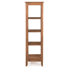 Manhattan Comfort Jay 18.5" Solid Wood Bookcase with 4 Shelves in Nature