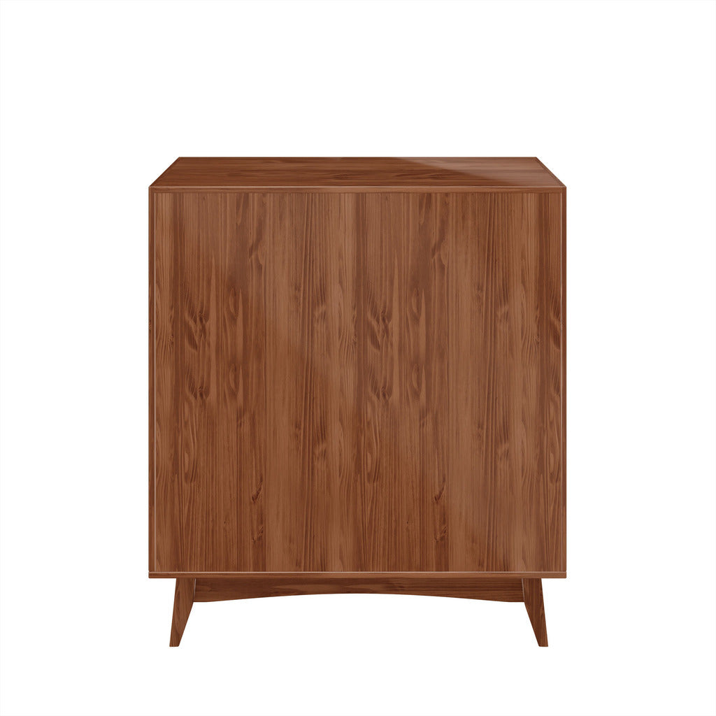 Manhattan Comfort Modern Rustic 4-Drawer Hamilton 35.03" Wide Dresser  in Dark Brown