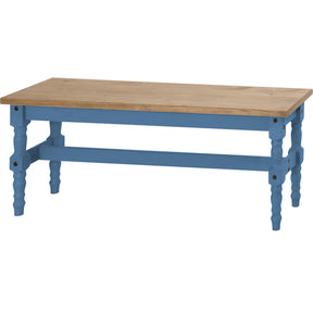 Manhattan Comfort  Jay 47.25" Solid Wood Dining Bench in Blue WashManhattan Comfort-Kitchen & Dining- - 1