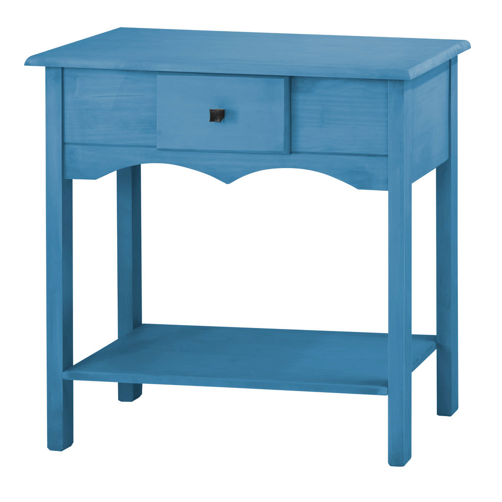 Manhattan Comfort Jay 31.49" Tall Sideboard with 1 Full Extension Drawer in Blue WashManhattan Comfort-Entry Furniture- - 1
