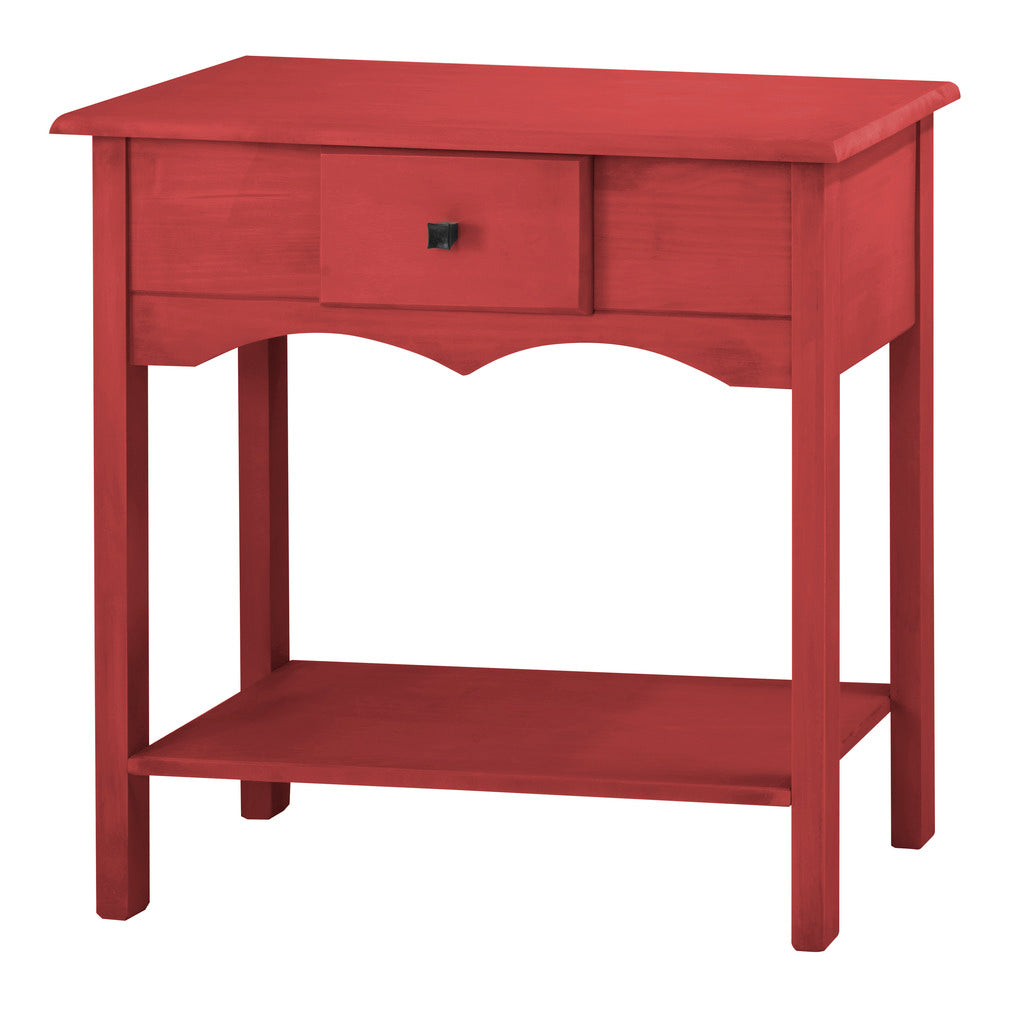Manhattan Comfort Jay 31.49" Tall Sideboard with 1 Full Extension Drawer in Red WashManhattan Comfort-Entry Furniture- - 1