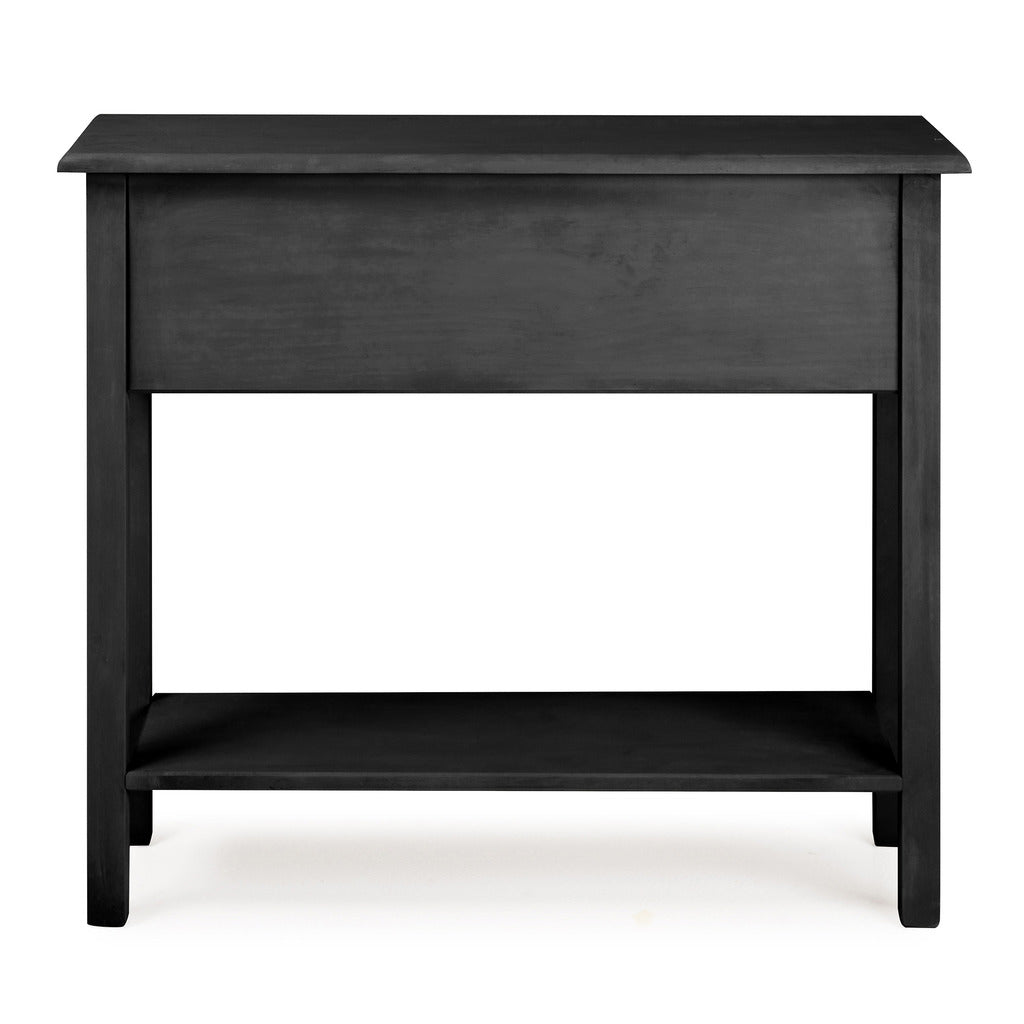 Manhattan Comfort Jay 31.49" Tall Sideboard with 1 Full Extension Drawer in Black Wash