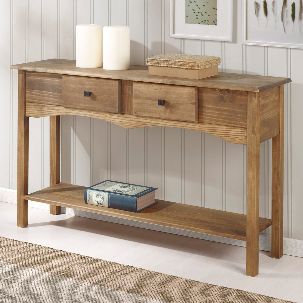 Manhattan Comfort Jay 49.21" Sideboard Entryway with 2 Full Extension Drawers in Nature