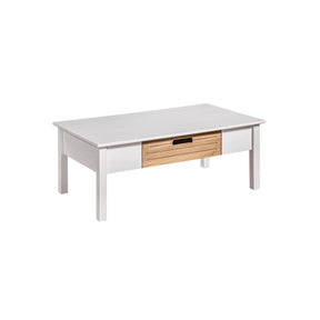 Manhattan Comfort Mid-Century Modern-Rustic  Irving Coffee Table  in White and Natural WoodManhattan Comfort-Coffee Table - - 1