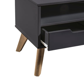 Manhattan Comfort Mid- Century Modern 3-Drawer Vandalia 55.11" TV Stand 1.0 in Dark Grey