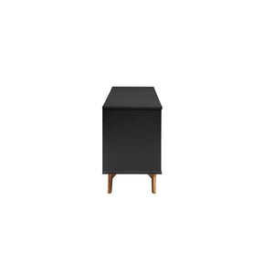 Manhattan Comfort Modern 1-Drawer Glenmore 62.99" TV Stand in Dark Grey and Natural Wood