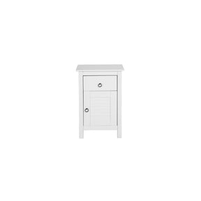 Manhattan Comfort Modern Country 1-Drawer Sullivan Nightstand in White