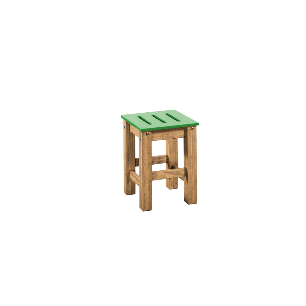 Manhattan Comfort 5-Piece Stillwell 47.25" Rectangle Dining Set  in Green and Natural Wood