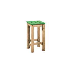 Manhattan Comfort 3-Piece Stillwell 31.5" Bar Kitchen Set  in Green and Natural Wood