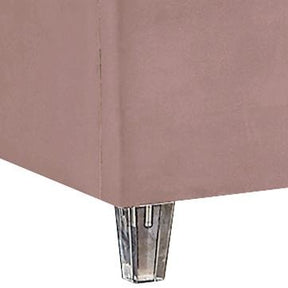 Meridian Furniture Candace Pink Velvet Full Bed-Minimal & Modern