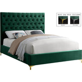 Meridian Furniture Cruz Green Velvet Queen BedMeridian Furniture - Queen Bed - Minimal And Modern - 1