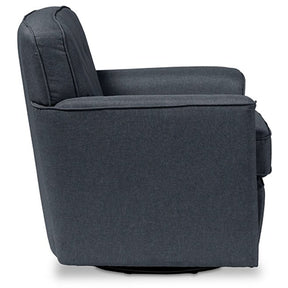 Baxton Studio Canberra Modern Retro Contemporary Grey Fabric Upholstered Button-tufted Swivel Lounge Chair with Arms Baxton Studio-chairs-Minimal And Modern - 3