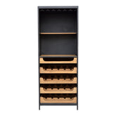 Moe's Home Collection Chefs Teak Wine Bar - DR-1322-24 - Moe's Home Collection - Cabinets - Minimal And Modern - 1