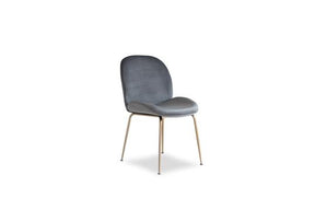 Edloe Finch Verona Dining Chair in Dark Grey Velvet, Set of 2 - EF-ZX-DC013DG