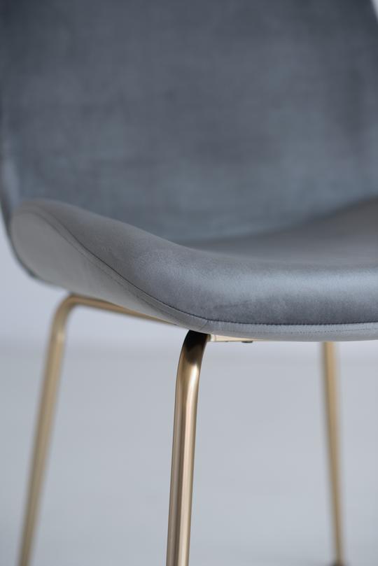 Edloe Finch Verona Dining Chair in Dark Grey Velvet, Set of 2 - EF-ZX-DC013DG