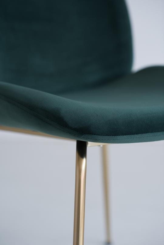 Edloe Finch Verona Dining Chair in Emerald Green Velvet, Set of 2 - EF-ZX-DC013G