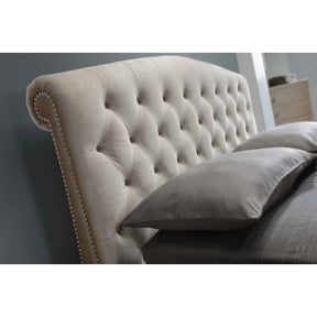 Meridian Furniture Diamond Queen Sleigh Bed-Minimal & Modern
