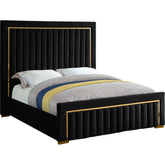 Meridian Furniture Dolce Black Velvet Queen Bed (3 Boxes)Meridian Furniture - Queen Bed (3 Boxes) - Minimal And Modern - 1