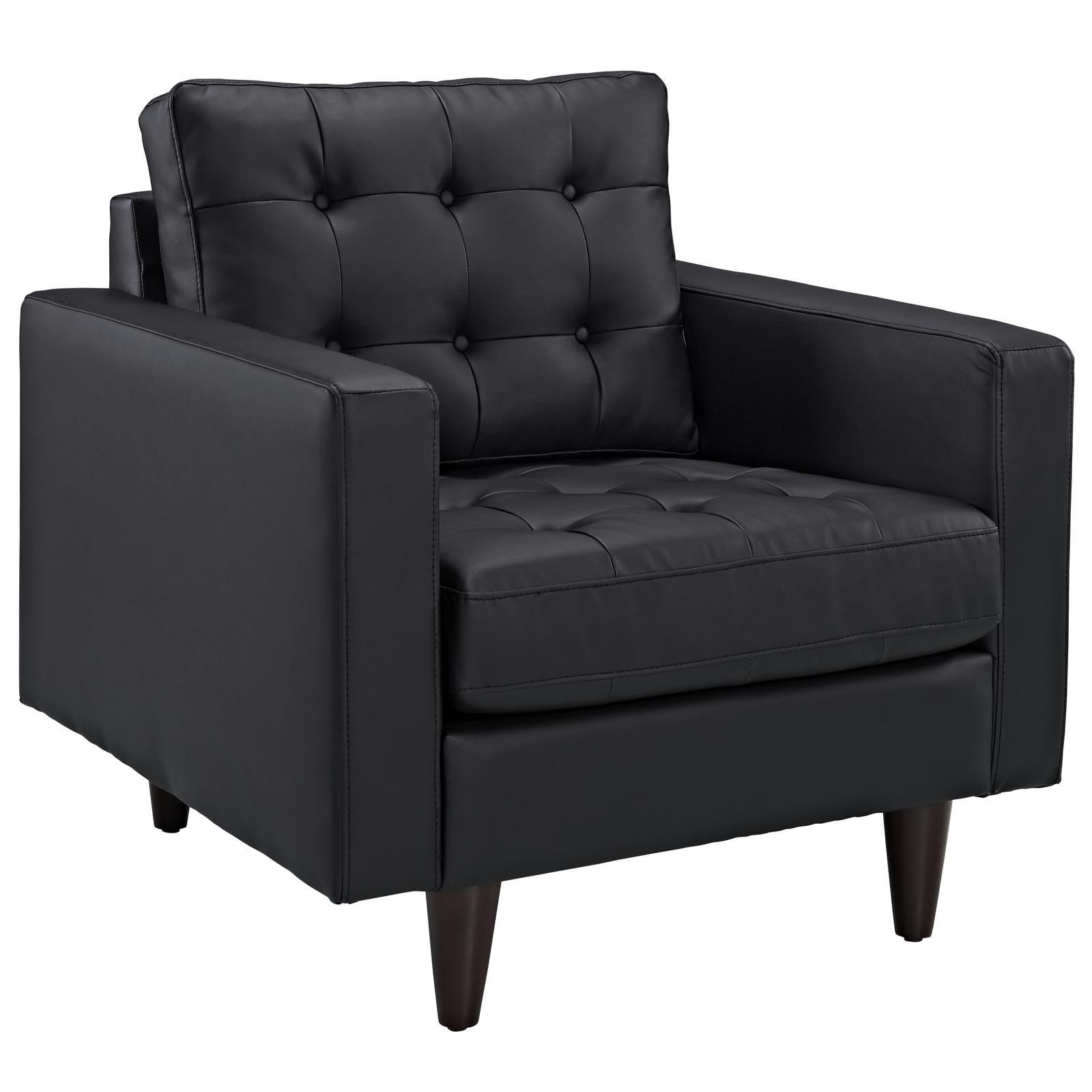 Modway Furniture Modern Empress Bonded Leather Armchair - EEI-1012