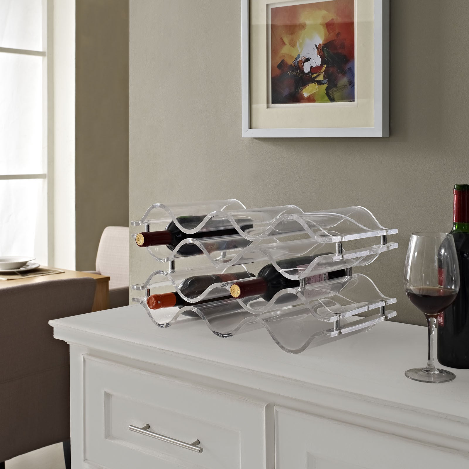 Modway Furniture Reserve Wine Rack EEI-1021-CLR-Minimal & Modern
