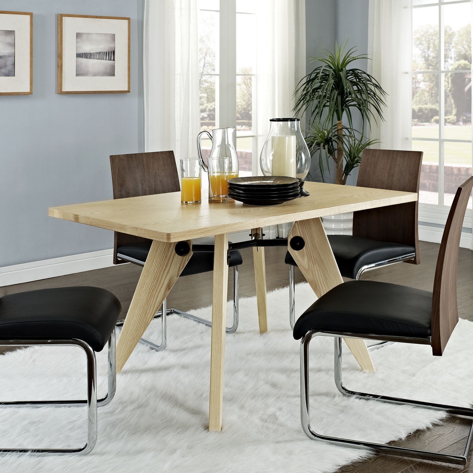 Modway Furniture Landing Wood Modern Dining Table EEI-1087-Minimal & Modern