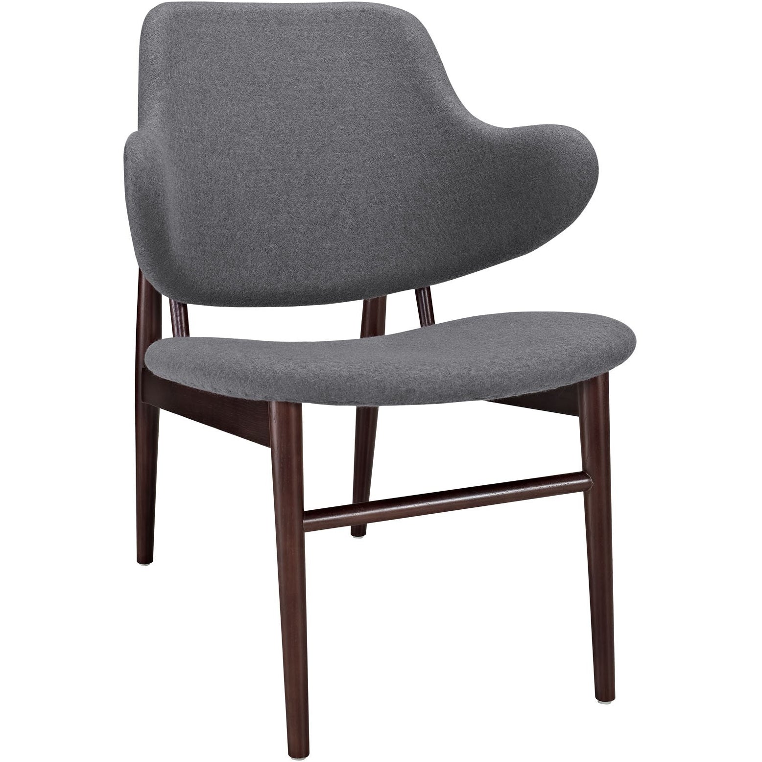 Modway Furniture Modern Cherish Wood Lounge Chair EEI-1098-DGR-Minimal & Modern