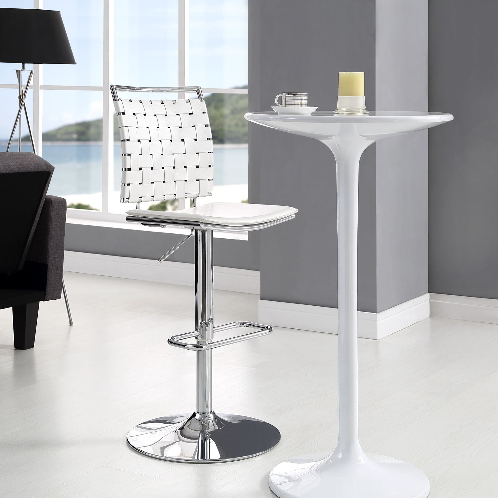 Modway Furniture Fuse Adjustable Armless Modern Bar Stool EEI-1111-Minimal & Modern
