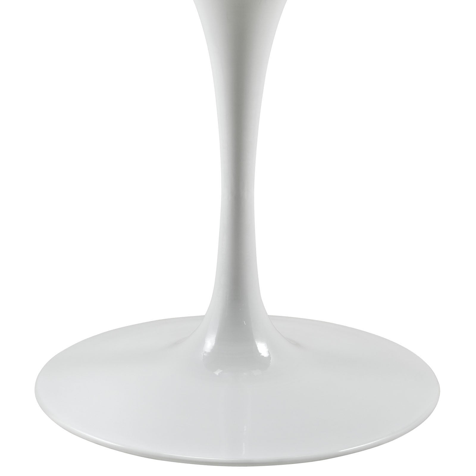 47" Artificial Marble Modern White Circular Dining Table - Eero Saarinen Replica-Minimal & Modern