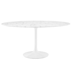 Modway Furniture Modern Lippa 60" Round Artificial Marble Dining Table - EEI-1133