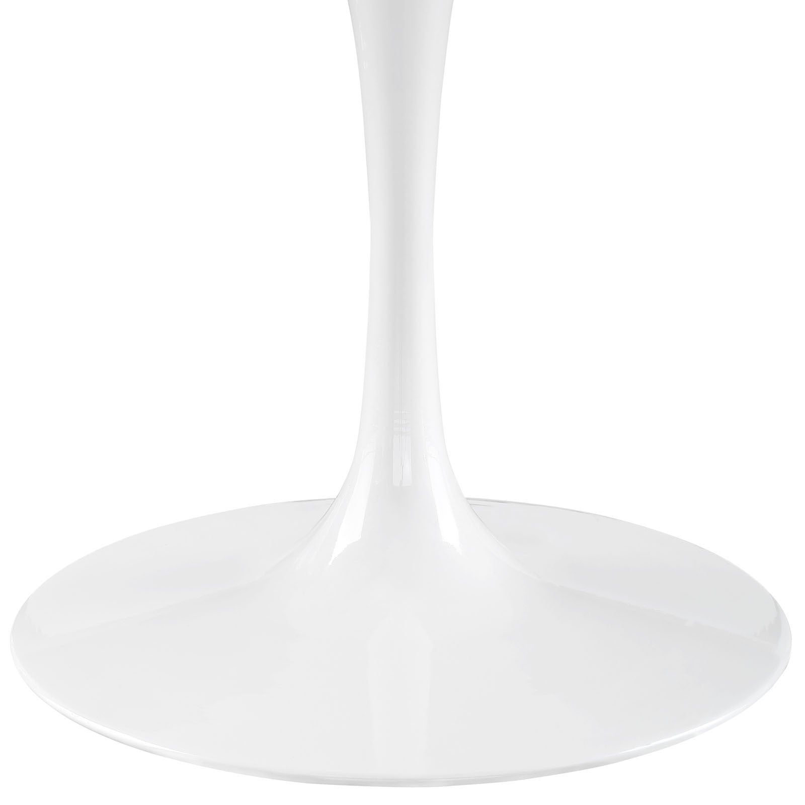 60" Artificial Marble Modern White Circular Dining Table - Eero Saarinen Replica-Minimal & Modern