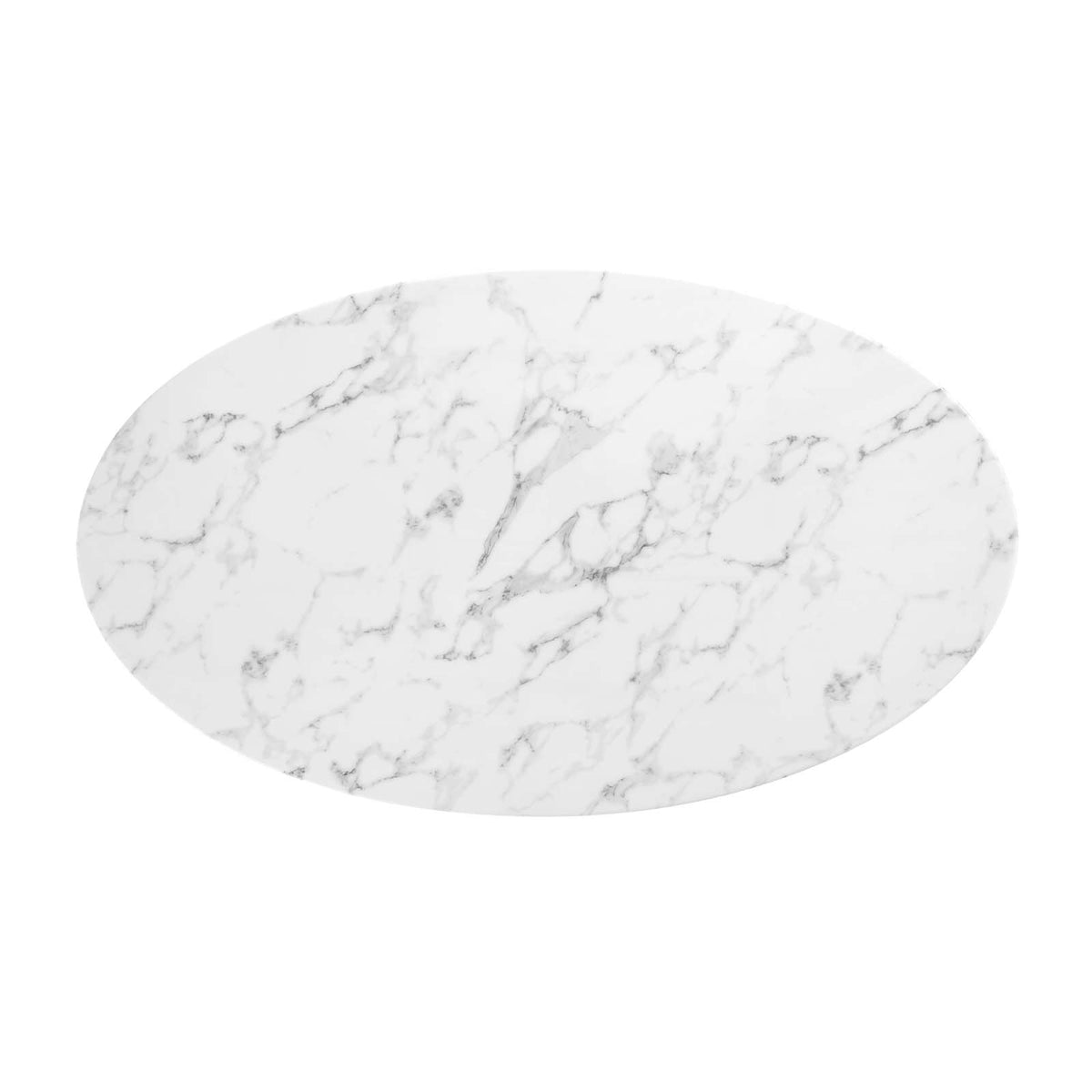 Modway Furniture Modern Lippa 54" Oval Artificial Marble Dining Table - EEI-1134