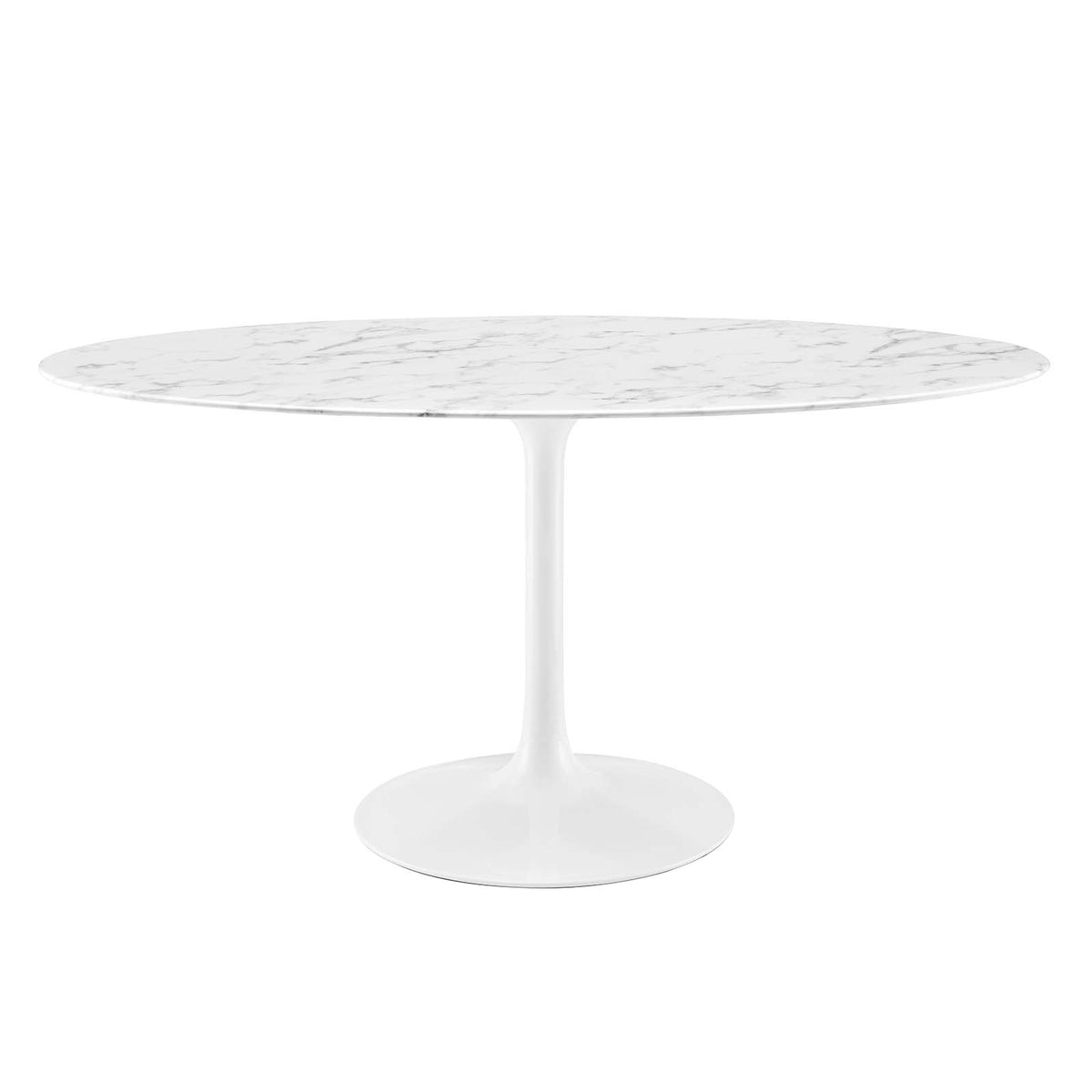 Modway Furniture Modern Lippa 60" Oval Artificial Marble Dining Table - EEI-1135