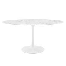 Modway Furniture Modern Lippa 60" Oval Artificial Marble Dining Table - EEI-1135