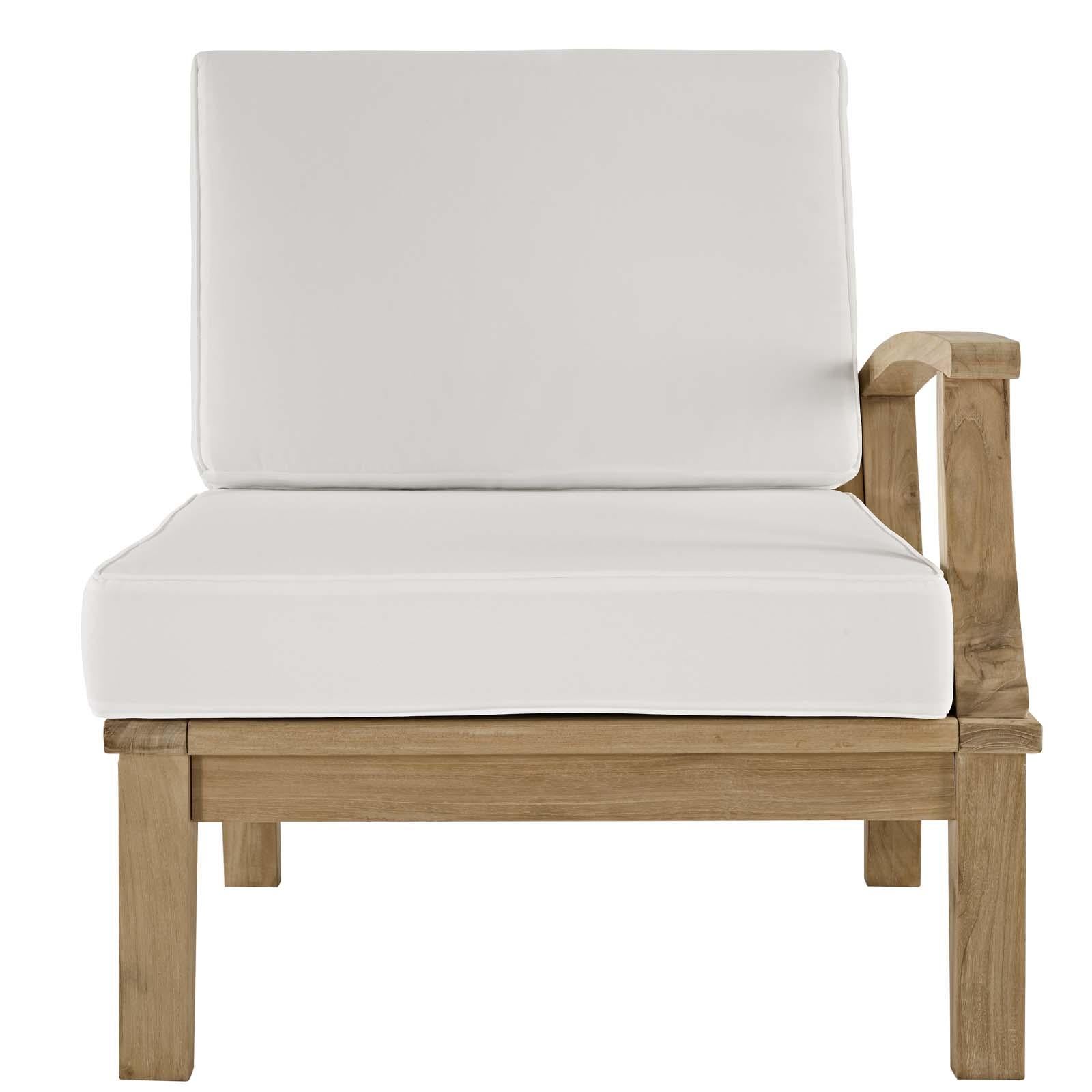 Modway Furniture Modern Marina Outdoor Patio Teak Right-Facing Sofa - EEI-1149