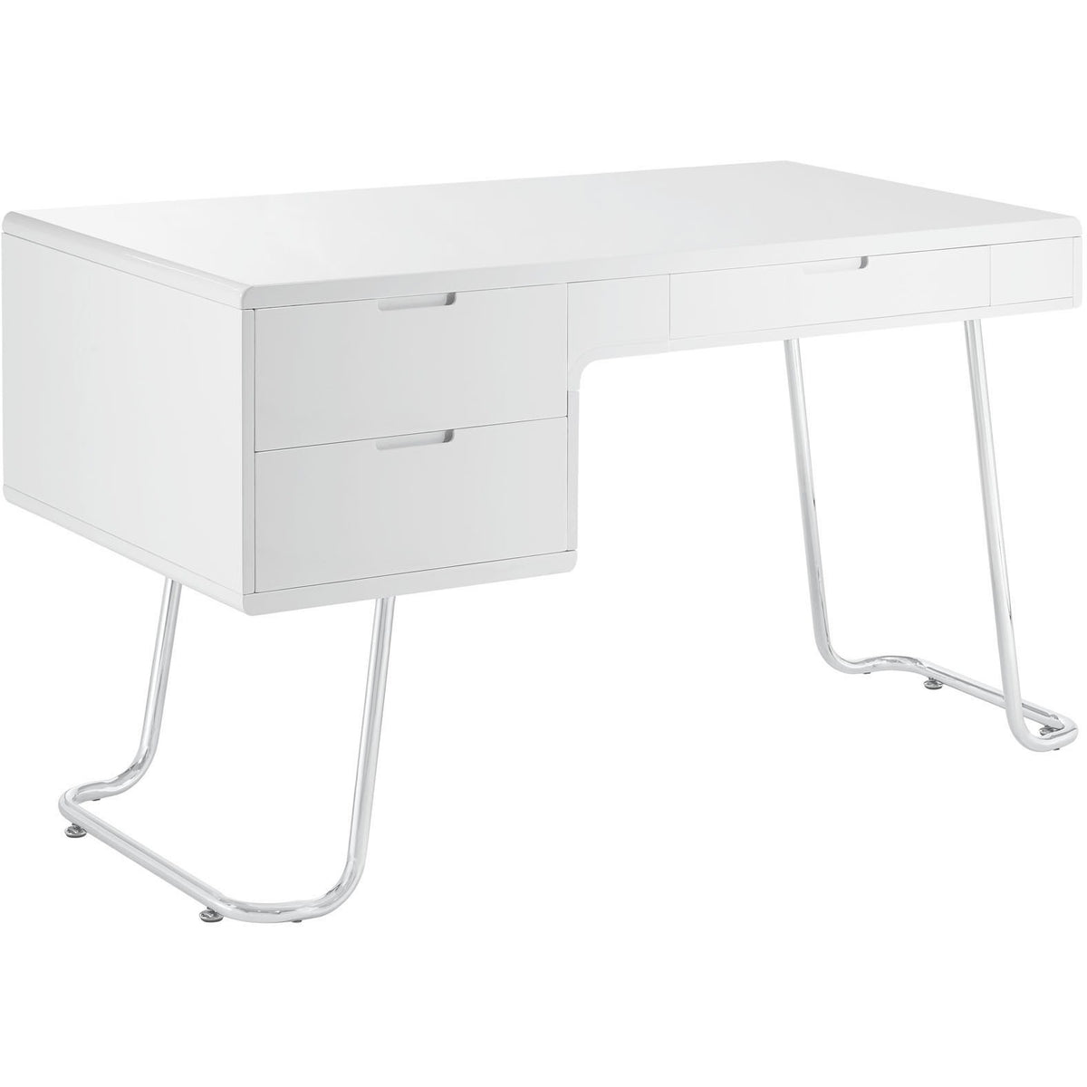 Modway Furniture Modern Contemporary Swing Office Writing White Work Desk-Minimal & Modern