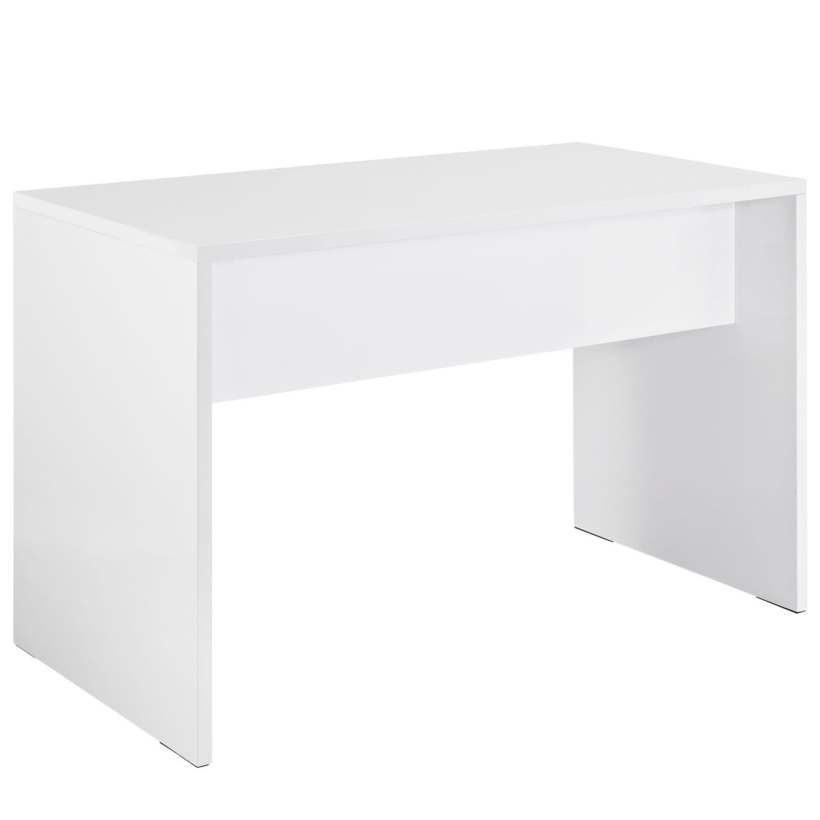 Modway Furniture Modern White Laminate Bridge Office Writing Desk EEI-1186-WHI-Minimal & Modern