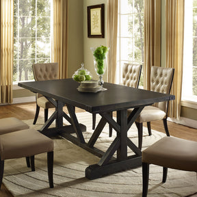 Modway Furniture Anvil Wood Modern Black Dining Table EEI-1198-BLK-Minimal & Modern