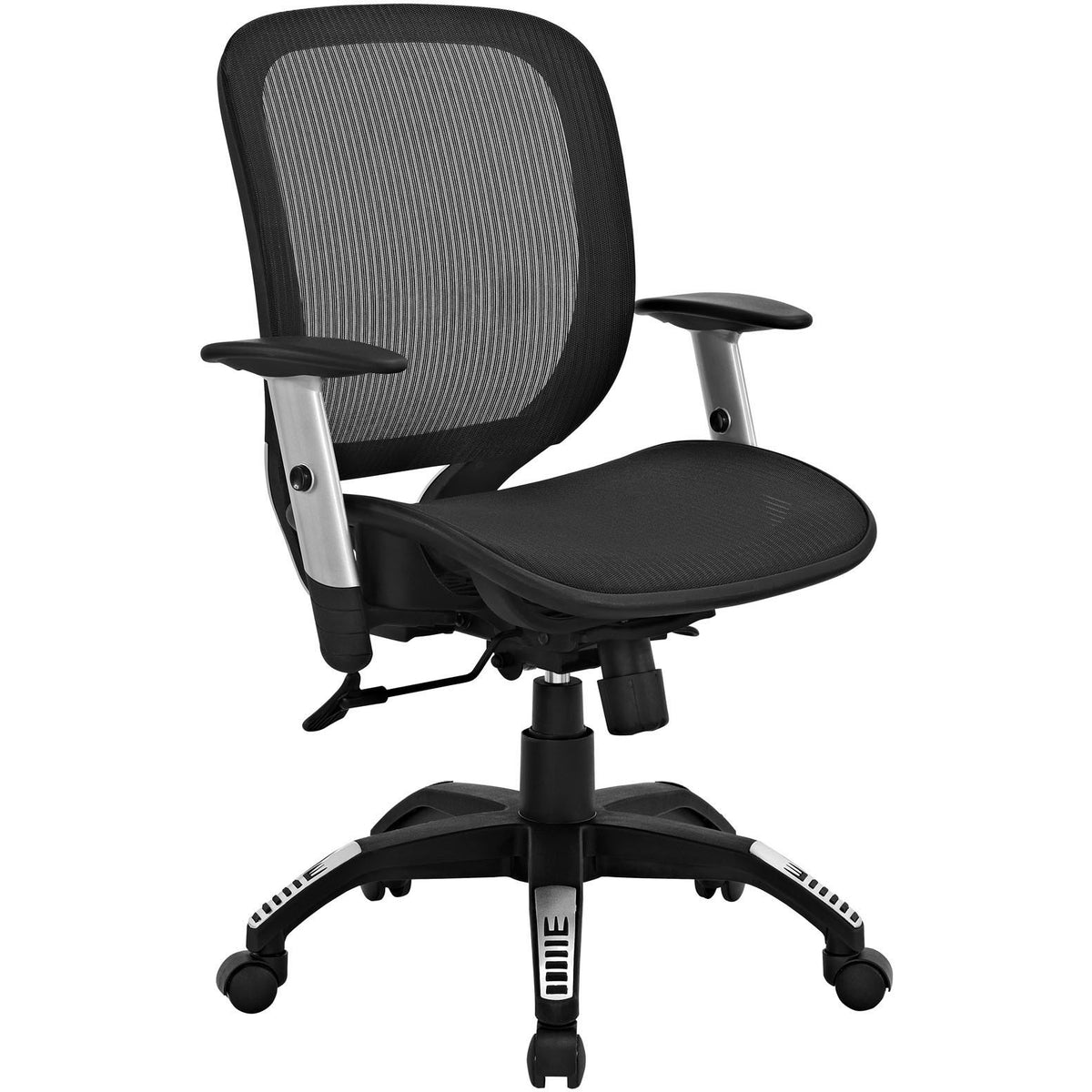 Modway Modern Arillus All Mesh Adjustable Computer Office Chair EEI-1244-BLK-Minimal & Modern