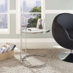 Modway Furniture Modern Eileen Gray Side Table in Silver EEI-125-SLV-Minimal & Modern