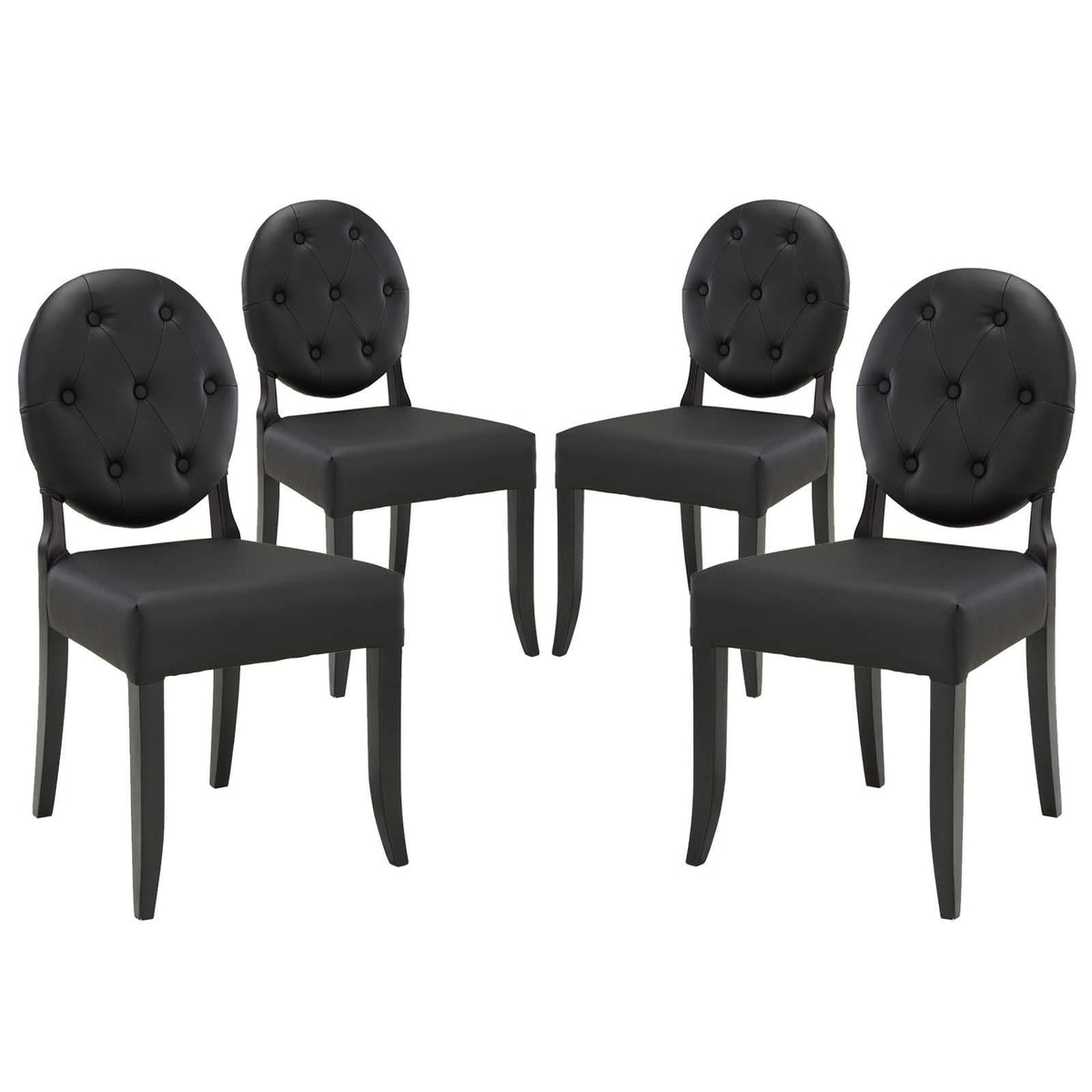 Modway Furniture Modern Button Dining Side Chair Set of 4 - EEI-1280