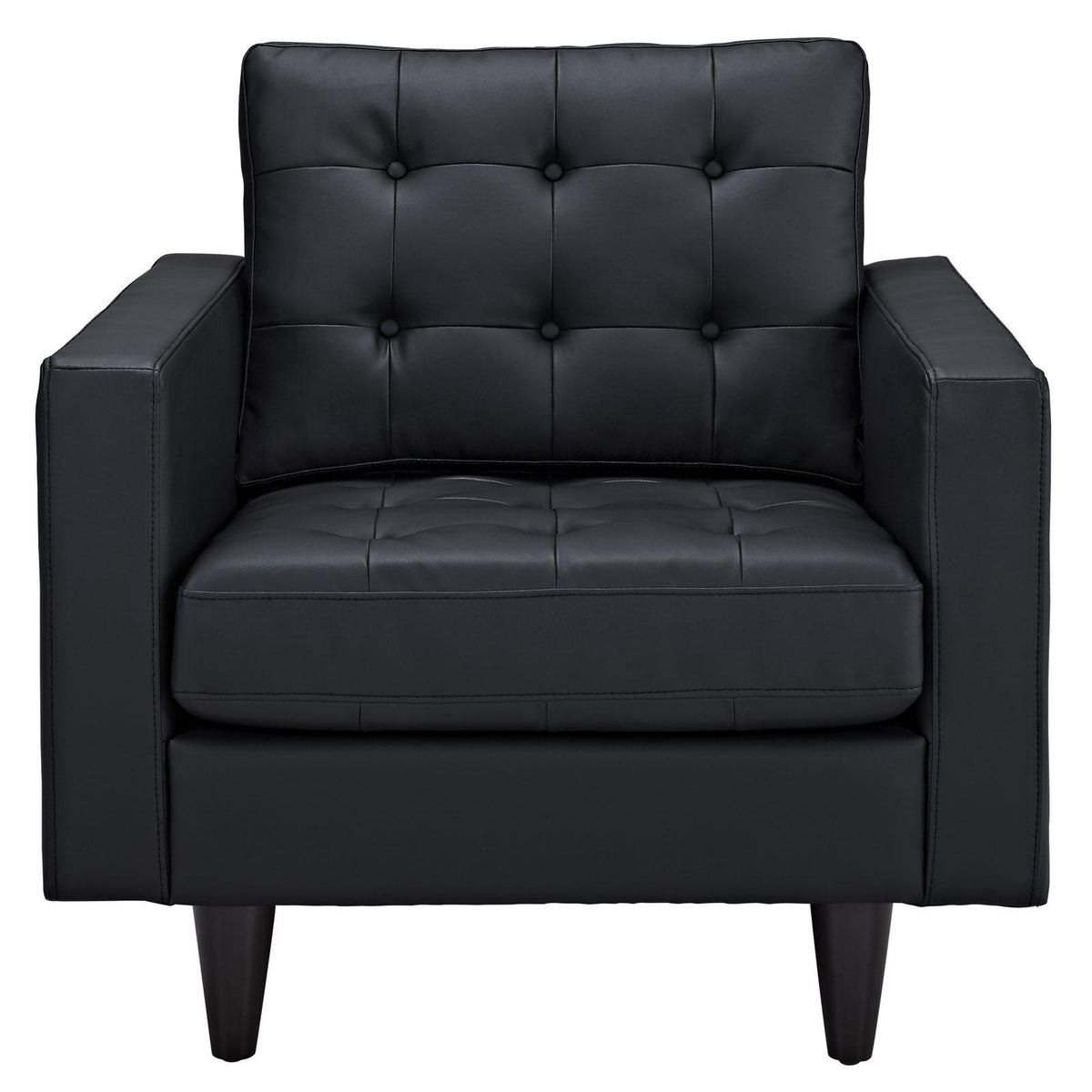 Modway Furniture Modern Empress Armchair Leather Set of 2 - EEI-1282