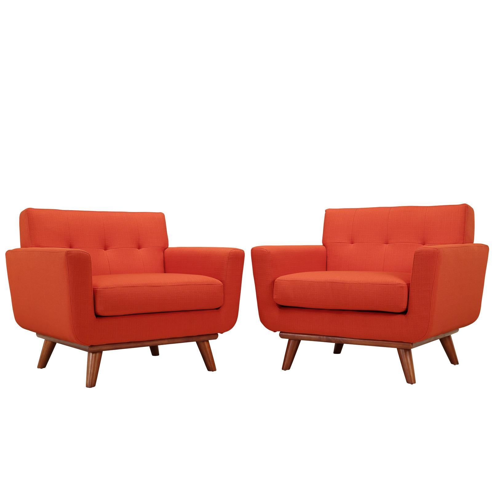 Modway Furniture Modern Engage Armchair Wood Set of 2 - EEI-1284
